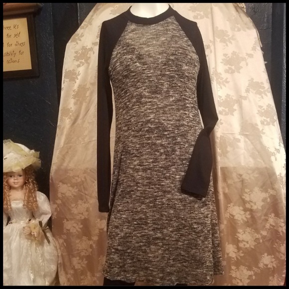 Audge Podge Two Tone T-shirt Stretchy Jersey Dress - Picture 6 of 8